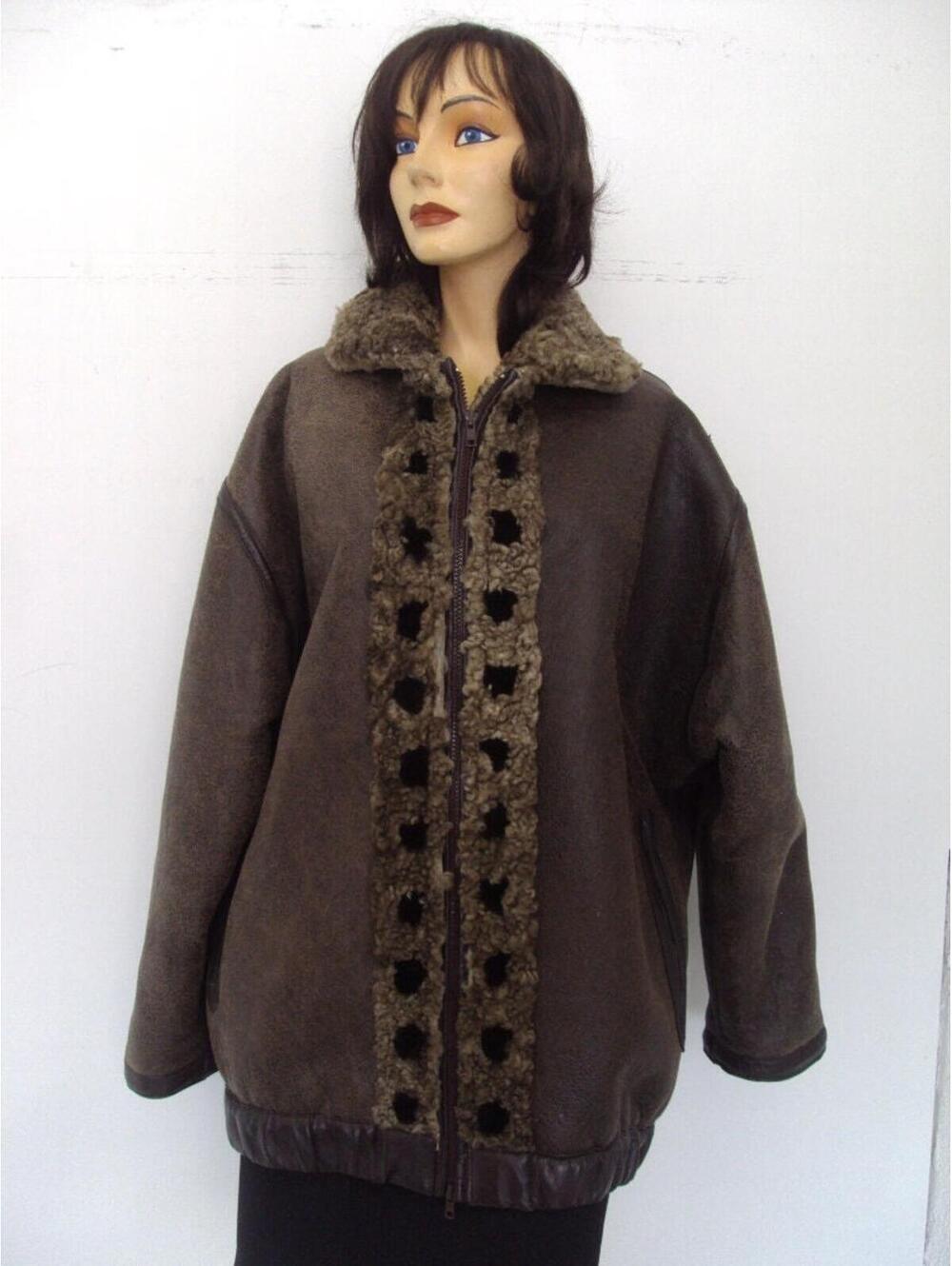 Showroom New Sheepskin Lamb Fur Jacket Women Woman Size 6 Small